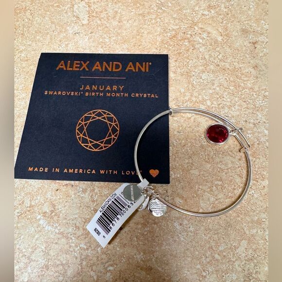 Alex and Ani Birthstones Expandable Bangle for Women, Birthday Crystal Charms - Picture 1 of 6